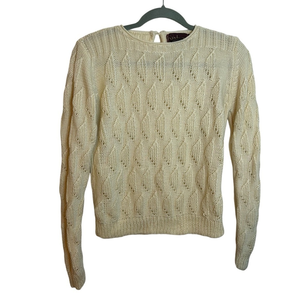 Hiatus Vintage Cream Cable Knit Sweater